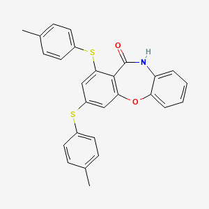 molecular formula C27H21NO2S2 B4293969 1,3-bis[(4-methylphenyl)sulfanyl]dibenzo[b,f][1,4]oxazepin-11(10H)-one 