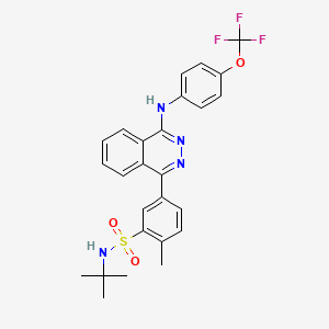 molecular formula C26H25F3N4O3S B4294141 N-TERT-BUTYL-2-METHYL-5-(4-{[4-(TRIFLUOROMETHOXY)PHENYL]AMINO}PHTHALAZIN-1-YL)BENZENE-1-SULFONAMIDE 