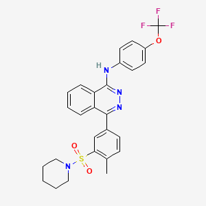 molecular formula C27H25F3N4O3S B4294145 4-[4-METHYL-3-(PIPERIDINE-1-SULFONYL)PHENYL]-N-[4-(TRIFLUOROMETHOXY)PHENYL]PHTHALAZIN-1-AMINE 
