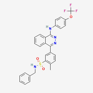 molecular formula C29H23F3N4O3S B4294159 N-BENZYL-2-METHYL-5-(4-{[4-(TRIFLUOROMETHOXY)PHENYL]AMINO}PHTHALAZIN-1-YL)BENZENE-1-SULFONAMIDE 