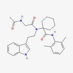 molecular formula C29H36N4O3 B4294828 N-(2,6-DIMETHYLPHENYL)-1-{2-ACETAMIDO-N-[2-(1H-INDOL-3-YL)ETHYL]ACETAMIDO}CYCLOHEXANE-1-CARBOXAMIDE 