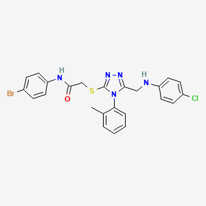 molecular formula C24H21BrClN5OS B4295082 N-(4-Bromophenyl)-2-[(5-{[(4-chlorophenyl)amino]methyl}-4-(2-methylphenyl)-4H-1,2,4-triazol-3-YL)sulfanyl]acetamide 