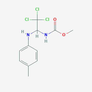 molecular formula C11H13Cl3N2O2 B429509 Methyl 2,2,2-trichloro-1-(4-toluidino)ethylcarbamate 