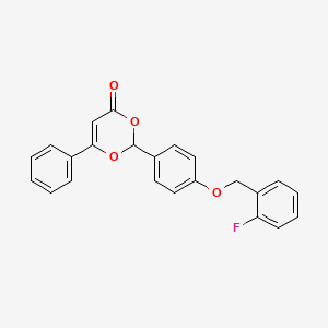 molecular formula C23H17FO4 B4295124 2-{4-[(2-FLUOROPHENYL)METHOXY]PHENYL}-6-PHENYL-2,4-DIHYDRO-1,3-DIOXIN-4-ONE 