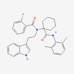 molecular formula C32H34FN3O2 B4295156 N-{1-[(2,6-dimethylphenyl)carbamoyl]cyclohexyl}-2-fluoro-N-[2-(1H-indol-3-yl)ethyl]benzamide 