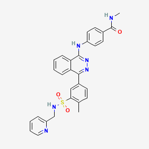 molecular formula C29H26N6O3S B4295190 N-METHYL-4-{[4-(4-METHYL-3-{[(PYRIDIN-2-YL)METHYL]SULFAMOYL}PHENYL)PHTHALAZIN-1-YL]AMINO}BENZAMIDE 