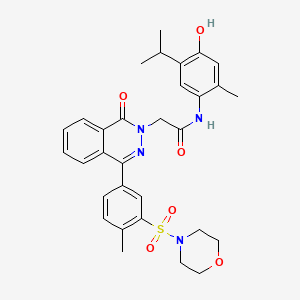 molecular formula C31H34N4O6S B4295198 N-[4-HYDROXY-2-METHYL-5-(PROPAN-2-YL)PHENYL]-2-{4-[4-METHYL-3-(MORPHOLINE-4-SULFONYL)PHENYL]-1-OXO-12-DIHYDROPHTHALAZIN-2-YL}ACETAMIDE 