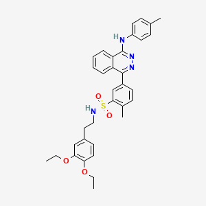molecular formula C34H36N4O4S B4295211 N-[2-(3,4-DIETHOXYPHENYL)ETHYL]-2-METHYL-5-{4-[(4-METHYLPHENYL)AMINO]PHTHALAZIN-1-YL}BENZENE-1-SULFONAMIDE 