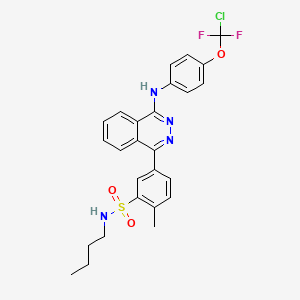 molecular formula C26H25ClF2N4O3S B4295240 N-BUTYL-5-(4-{[4-(CHLORODIFLUOROMETHOXY)PHENYL]AMINO}PHTHALAZIN-1-YL)-2-METHYLBENZENE-1-SULFONAMIDE 