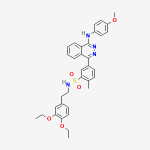 molecular formula C34H36N4O5S B4295302 N-[2-(3,4-DIETHOXYPHENYL)ETHYL]-5-{4-[(4-METHOXYPHENYL)AMINO]PHTHALAZIN-1-YL}-2-METHYLBENZENE-1-SULFONAMIDE 