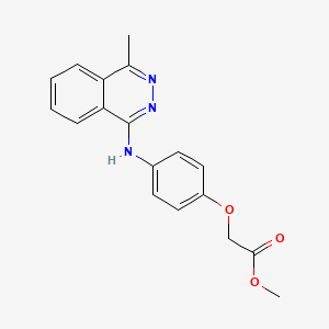 molecular formula C18H17N3O3 B4295310 METHYL 2-{4-[(4-METHYLPHTHALAZIN-1-YL)AMINO]PHENOXY}ACETATE 