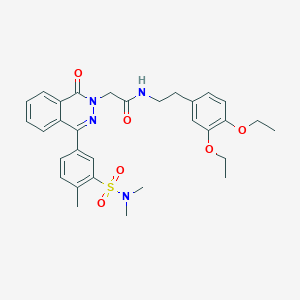 molecular formula C31H36N4O6S B4295399 N-[2-(3,4-DIETHOXYPHENYL)ETHYL]-2-{4-[3-(DIMETHYLSULFAMOYL)-4-METHYLPHENYL]-1-OXO-1,2-DIHYDROPHTHALAZIN-2-YL}ACETAMIDE 