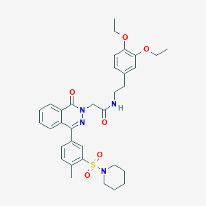 molecular formula C34H40N4O6S B4295407 N-[2-(3,4-DIETHOXYPHENYL)ETHYL]-2-{4-[4-METHYL-3-(PIPERIDINE-1-SULFONYL)PHENYL]-1-OXO-1,2-DIHYDROPHTHALAZIN-2-YL}ACETAMIDE 