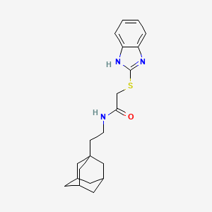molecular formula C21H27N3OS B4295442 N-[2-(ADAMANTAN-1-YL)ETHYL]-2-(1H-1,3-BENZODIAZOL-2-YLSULFANYL)ACETAMIDE 