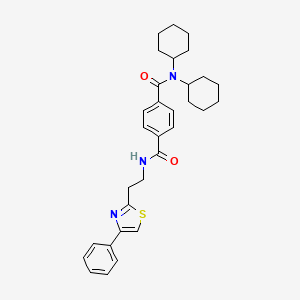 molecular formula C31H37N3O2S B4295445 N1,N1-DICYCLOHEXYL-N4-[2-(4-PHENYL-1,3-THIAZOL-2-YL)ETHYL]BENZENE-1,4-DICARBOXAMIDE 