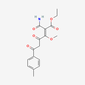 molecular formula C17H19NO6 B4295510 ethyl (2Z)-2-carbamoyl-3-methoxy-6-(4-methylphenyl)-4,6-dioxohex-2-enoate 