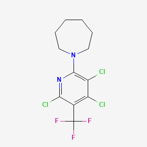 molecular formula C12H12Cl3F3N2 B4295526 1-[3,4,6-TRICHLORO-5-(TRIFLUOROMETHYL)-2-PYRIDYL]AZEPANE 