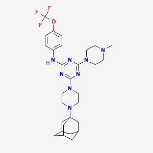 molecular formula C29H39F3N8O B4295607 N-[4-[4-(1-ADAMANTYL)PIPERAZINO]-6-(4-METHYLPIPERAZINO)-1,3,5-TRIAZIN-2-YL]-N-[4-(TRIFLUOROMETHOXY)PHENYL]AMINE 