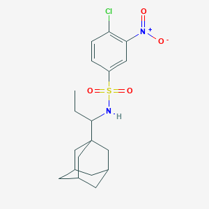 molecular formula C19H25ClN2O4S B4295621 N-[1-(adamantan-1-yl)propyl]-4-chloro-3-nitrobenzene-1-sulfonamide 