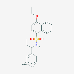 molecular formula C25H33NO3S B4295626 N-[1-(ADAMANTAN-1-YL)PROPYL]-4-ETHOXYNAPHTHALENE-1-SULFONAMIDE 