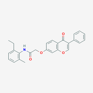 molecular formula C26H23NO4 B429564 N-(2-ethyl-6-methylphenyl)-2-[(4-oxo-3-phenyl-4H-chromen-7-yl)oxy]acetamide 
