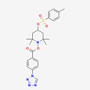 molecular formula C24H29N5O5S B4295697 2,2,6,6-TETRAMETHYL-4-{[(4-METHYLPHENYL)SULFONYL]OXY}PIPERIDINO 4-(1H-1,2,3,4-TETRAAZOL-1-YL)BENZOATE 