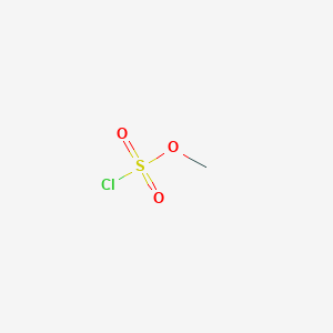 molecular formula CH3ClO3S B042958 Methyl chlorosulphate CAS No. 812-01-1