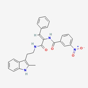 molecular formula C27H24N4O4 B4295993 (2Z)-N-[2-(2-METHYL-1H-INDOL-3-YL)ETHYL]-2-[(3-NITROPHENYL)FORMAMIDO]-3-PHENYLPROP-2-ENAMIDE 
