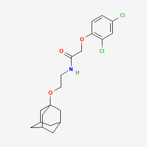 molecular formula C20H25Cl2NO3 B4296086 N-[2-(ADAMANTAN-1-YLOXY)ETHYL]-2-(2,4-DICHLOROPHENOXY)ACETAMIDE 