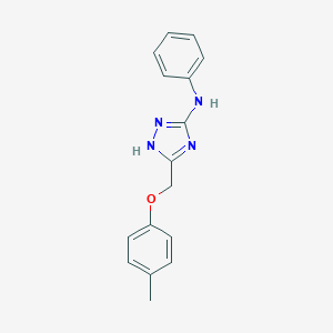 molecular formula C16H16N4O B429609 N-Phenyl-5-[(4-methylphenoxy)methyl]-2H-1,2,4-triazol-3-amine 