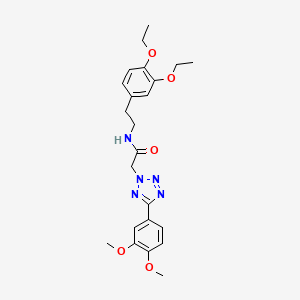 molecular formula C23H29N5O5 B4296152 N-[2-(3,4-DIETHOXYPHENYL)ETHYL]-2-[5-(3,4-DIMETHOXYPHENYL)-2H-1,2,3,4-TETRAZOL-2-YL]ACETAMIDE 