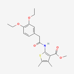 molecular formula C20H25NO5S B4296277 METHYL 2-[2-(3,4-DIETHOXYPHENYL)ACETAMIDO]-4,5-DIMETHYLTHIOPHENE-3-CARBOXYLATE 