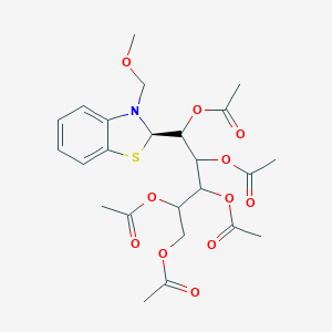 1,2,3,4,5-penta-O-acetyl-1-C-[3-(methoxymethyl)-2,3-dihydro-1,3-benzothiazol-2-yl]pentitol