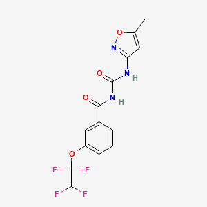 molecular formula C14H11F4N3O4 B4296343 N-(5-METHYL-3-ISOXAZOLYL)-N'-[3-(1,1,2,2-TETRAFLUOROETHOXY)BENZOYL]UREA 