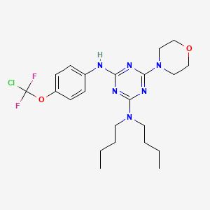 molecular formula C22H31ClF2N6O2 B4296435 N2,N2-DIBUTYL-N4-[4-(CHLORODIFLUOROMETHOXY)PHENYL]-6-(MORPHOLIN-4-YL)-1,3,5-TRIAZINE-2,4-DIAMINE 
