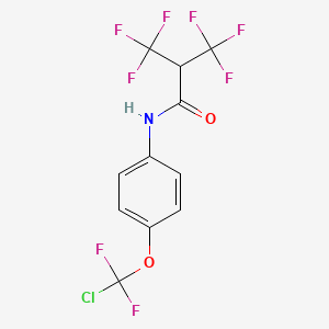 molecular formula C11H6ClF8NO2 B4296497 N-[4-(CHLORODIFLUOROMETHOXY)PHENYL]-3,3,3-TRIFLUORO-2-(TRIFLUOROMETHYL)PROPANAMIDE 