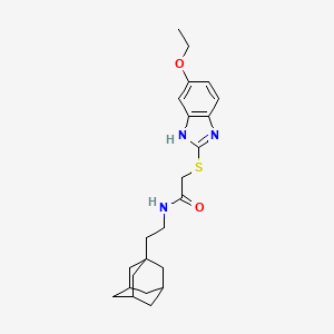 molecular formula C23H31N3O2S B4296731 N-[2-(ADAMANTAN-1-YL)ETHYL]-2-[(5-ETHOXY-1H-1,3-BENZODIAZOL-2-YL)SULFANYL]ACETAMIDE 