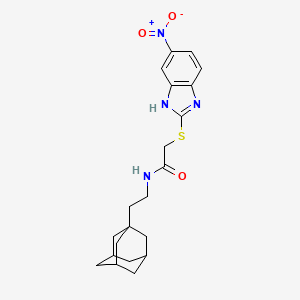 molecular formula C21H26N4O3S B4296733 N-[2-(ADAMANTAN-1-YL)ETHYL]-2-[(5-NITRO-1H-13-BENZODIAZOL-2-YL)SULFANYL]ACETAMIDE 