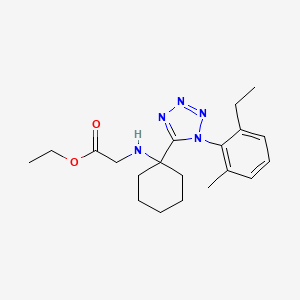 molecular formula C20H29N5O2 B4296824 ETHYL 2-({1-[1-(2-ETHYL-6-METHYLPHENYL)-1H-1,2,3,4-TETRAZOL-5-YL]CYCLOHEXYL}AMINO)ACETATE 