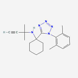 molecular formula C20H27N5 B4296827 1-[1-(2,6-DIMETHYLPHENYL)-1H-1,2,3,4-TETRAZOL-5-YL]-N-(2-METHYLBUT-3-YN-2-YL)CYCLOHEXAN-1-AMINE 