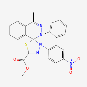 molecular formula C24H19N5O4S B4296868 methyl 4-methyl-3'-(4-nitrophenyl)-2-phenyl-2H,3'H-spiro[phthalazine-1,2'-[1,3,4]thiadiazole]-5'-carboxylate 