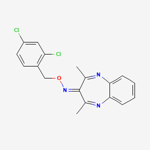 molecular formula C18H15Cl2N3O B4297006 N-[(2,4-DICHLOROPHENYL)METHOXY]-2,4-DIMETHYL-3H-1,5-BENZODIAZEPIN-3-IMINE 