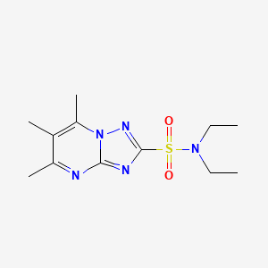 molecular formula C12H19N5O2S B4297048 N,N-diethyl-5,6,7-trimethyl-[1,2,4]triazolo[1,5-a]pyrimidine-2-sulfonamide 
