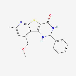 molecular formula C18H17N3O2S B4297085 9-(methoxymethyl)-7-methyl-2-phenyl-2,3-dihydropyrido[3',2':4,5]thieno[3,2-d]pyrimidin-4(1H)-one 