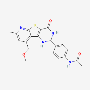 molecular formula C20H20N4O3S B4297104 N-[4-[13-(methoxymethyl)-11-methyl-6-oxo-8-thia-3,5,10-triazatricyclo[7.4.0.02,7]trideca-1(13),2(7),9,11-tetraen-4-yl]phenyl]acetamide 