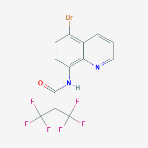 molecular formula C13H7BrF6N2O B4297488 N-(5-BROMO-8-QUINOLINYL)-3,3,3-TRIFLUORO-2-(TRIFLUOROMETHYL)PROPANAMIDE 