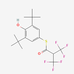 molecular formula C18H22F6O2S B4297528 S-(3,5-ditert-butyl-4-hydroxyphenyl) 3,3,3-trifluoro-2-(trifluoromethyl)propanethioate 