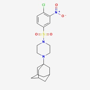 molecular formula C20H26ClN3O4S B4297556 1-(ADAMANTAN-1-YL)-4-(4-CHLORO-3-NITROBENZENESULFONYL)PIPERAZINE 