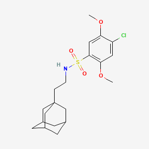 molecular formula C20H28ClNO4S B4297607 N-[2-(ADAMANTAN-1-YL)ETHYL]-4-CHLORO-2,5-DIMETHOXYBENZENE-1-SULFONAMIDE 