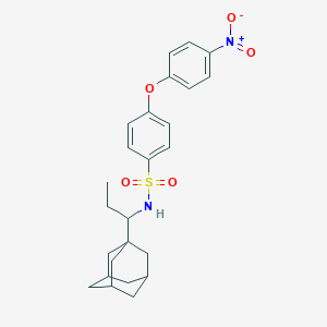 molecular formula C25H30N2O5S B4297655 N-[1-(ADAMANTAN-1-YL)PROPYL]-4-(4-NITROPHENOXY)BENZENE-1-SULFONAMIDE 